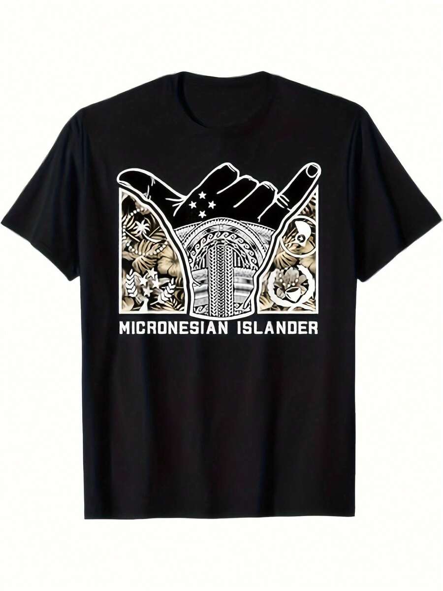 

Unisex S Micronesian Islander Print T-Shirt - Comfort Fit Crew Neck Tee For Casual & Outdoor Wear M