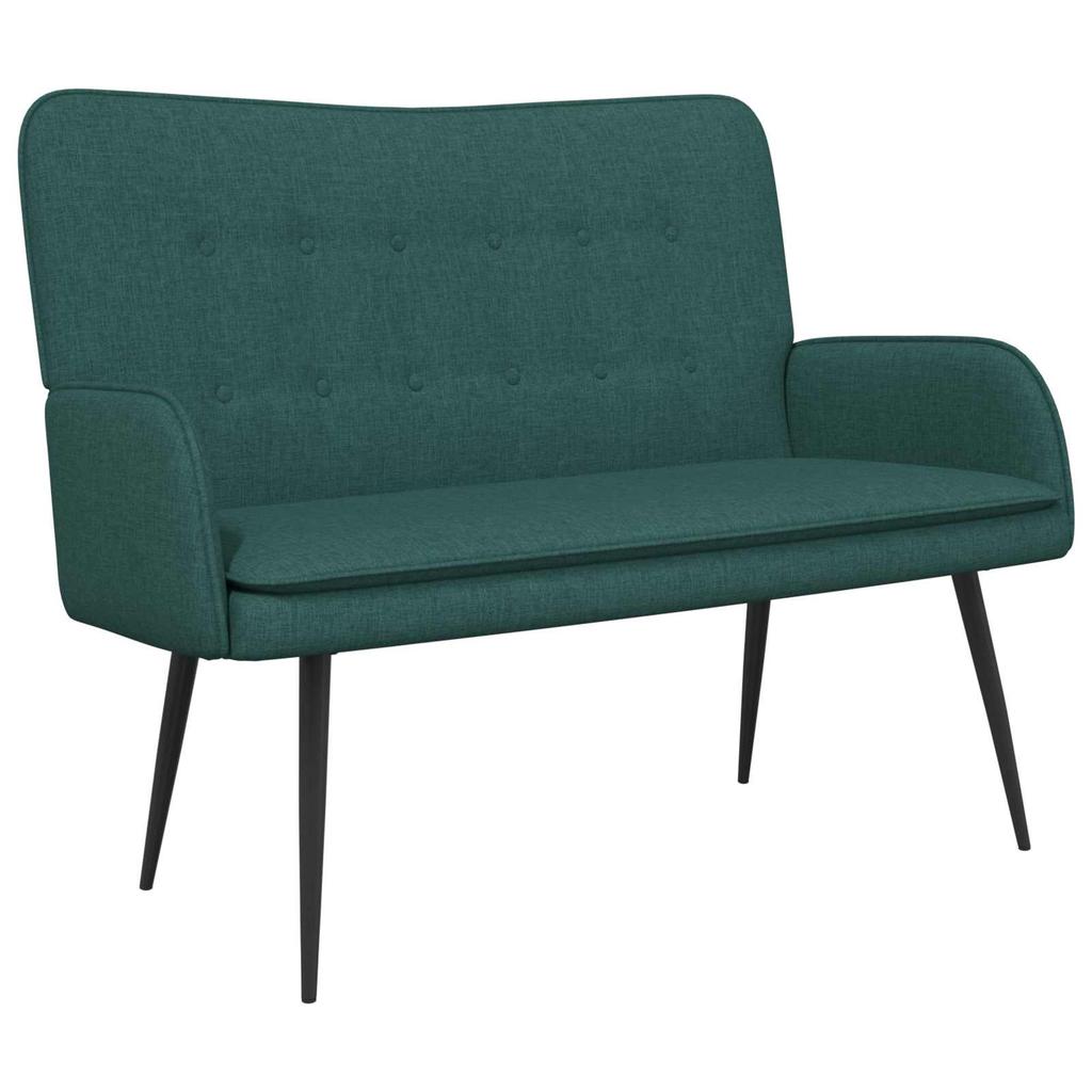 2 Seater Sofa Dark Green 115 x 61 x 87 cm Fabric