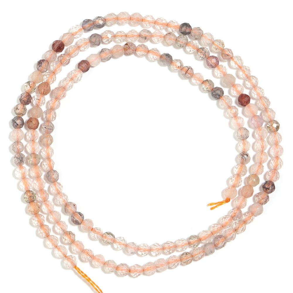 1 Strand Colorful Faceted Natural Stone Beads Loose Beads for Jewelry Making Spacer Beads DIY Bracelet Necklace Accessories