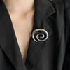 Lightweight Alloy Vortex Shaped Brooch Elegant Lapel Pin Eye Catching Vortex Shaped Brooch Pin for Daily Wear Parties