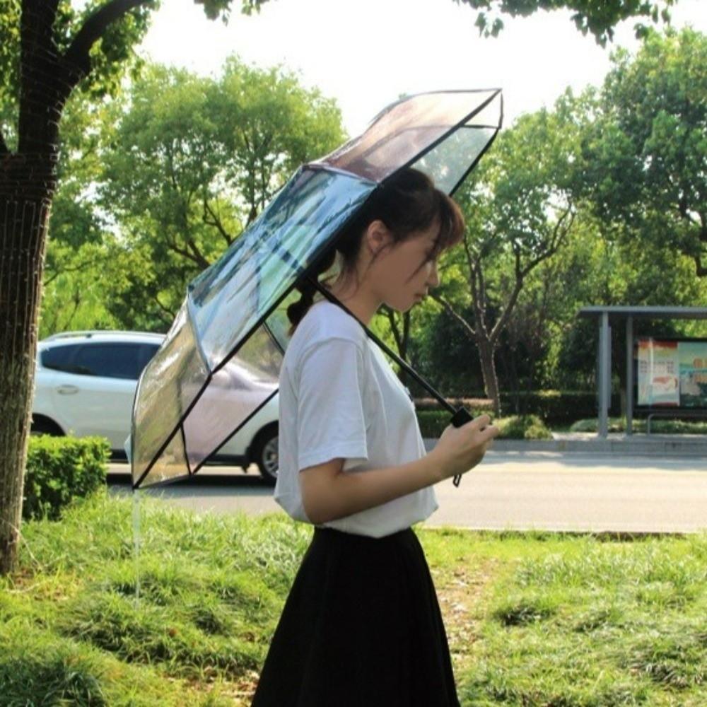 Portable Folding Umbrella Automatic/Manual Transparent Umbrella Fashion Rain Umbrella  Outdoor