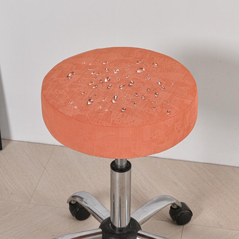 Waterproof PU Leather Seat Cover Dustproof Round Universal Chair Cover Barber Bar Stool Home Restaurant Furniture Protector