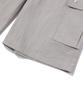 EPISODE UNTITLED String Logo Print Bermuda Cargo Pants_Grey