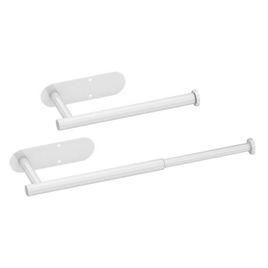 Paper Towel Holder Stainless Steel Wall-mounted Punch-free Great Load Bearing Wrap Film Organizer Bathroom Paper Roll Storage