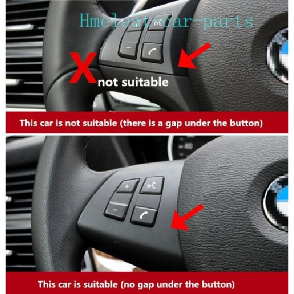 For BMW X5 E70 2008-2013 Real Carbon Fiber Steering Wheel Button Decor Trim