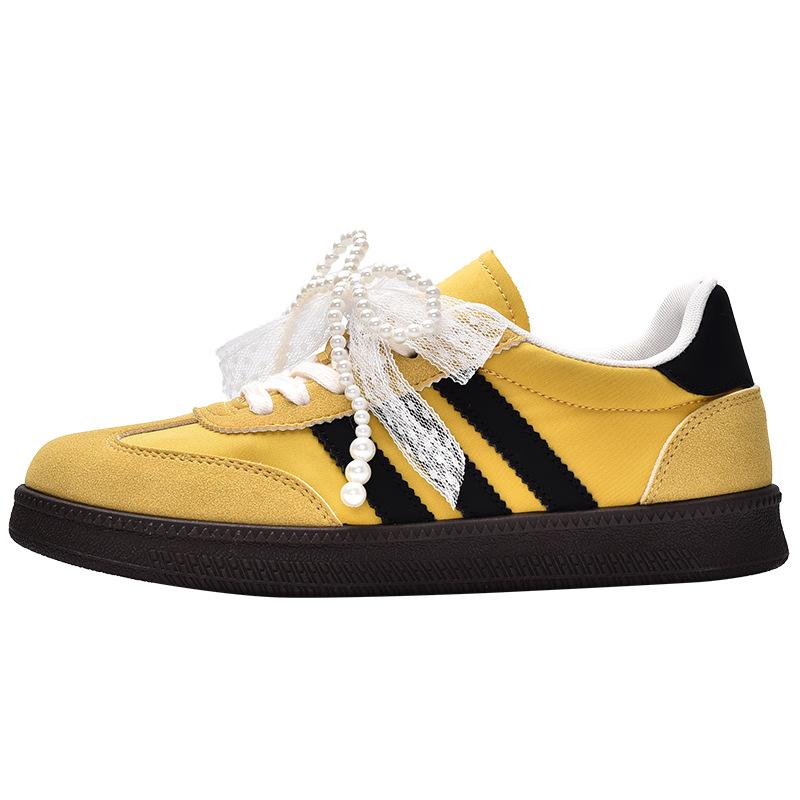 

Новый горячий источник новая жемчужина ретро плоские повседневные туфли универсальные доски 2680 40 жёлтый