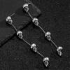Skeleton Drop Earrings Portable Tassels Goth Festival Jewelry for Women