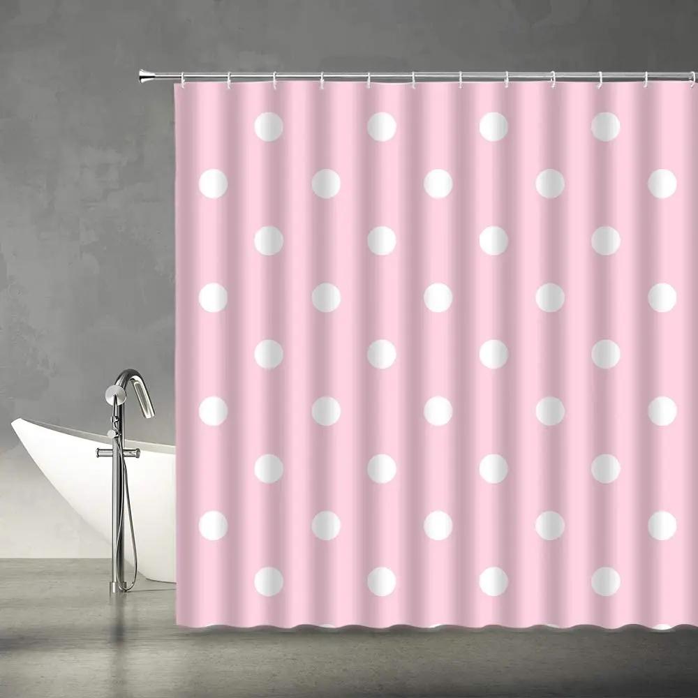 

Polka Dot Shower Curtain Vintage Black And White Doodle Polka Dots Fashion Bathroom Curtains Decor Polyester Fabric With Hooks W60H190(CM)-1 Pcs