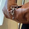 PU Hobo Bag Women's Fashion Shoulder Tote with Star Detail Buckle Closure Large Capacity Daily Handbag