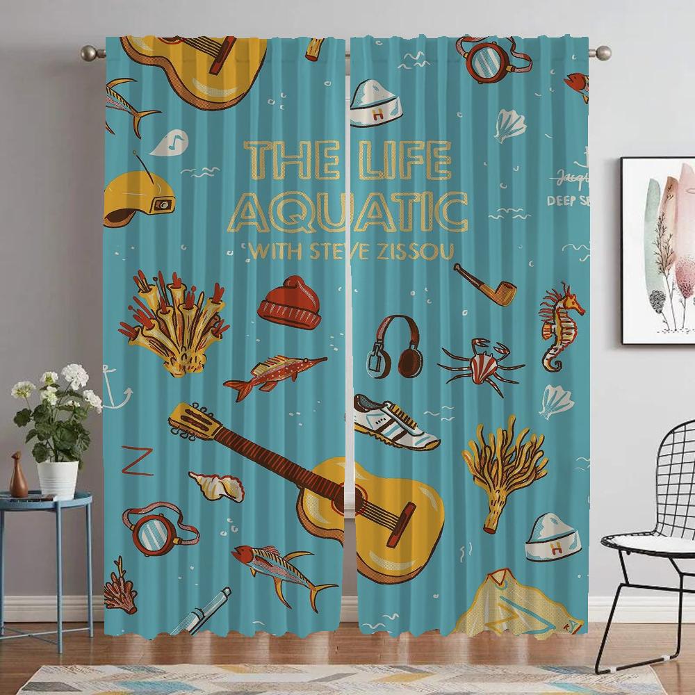 

Мультяшный детский тюль для спальни, перегородка, затемняющие шторы, 2 шт., элегантные шторы для комнаты, украшения на Хэллоуин, оттенки для гостиной W50xH70cmx2pcs-CL