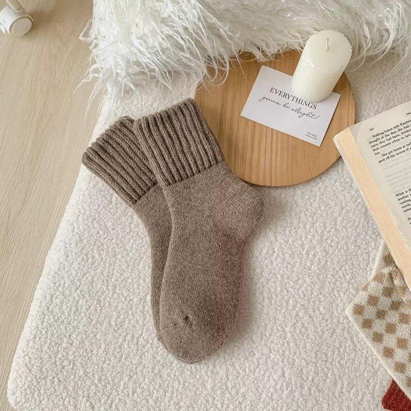 JingJingRS Winter Thermal Cotton Crew Socks