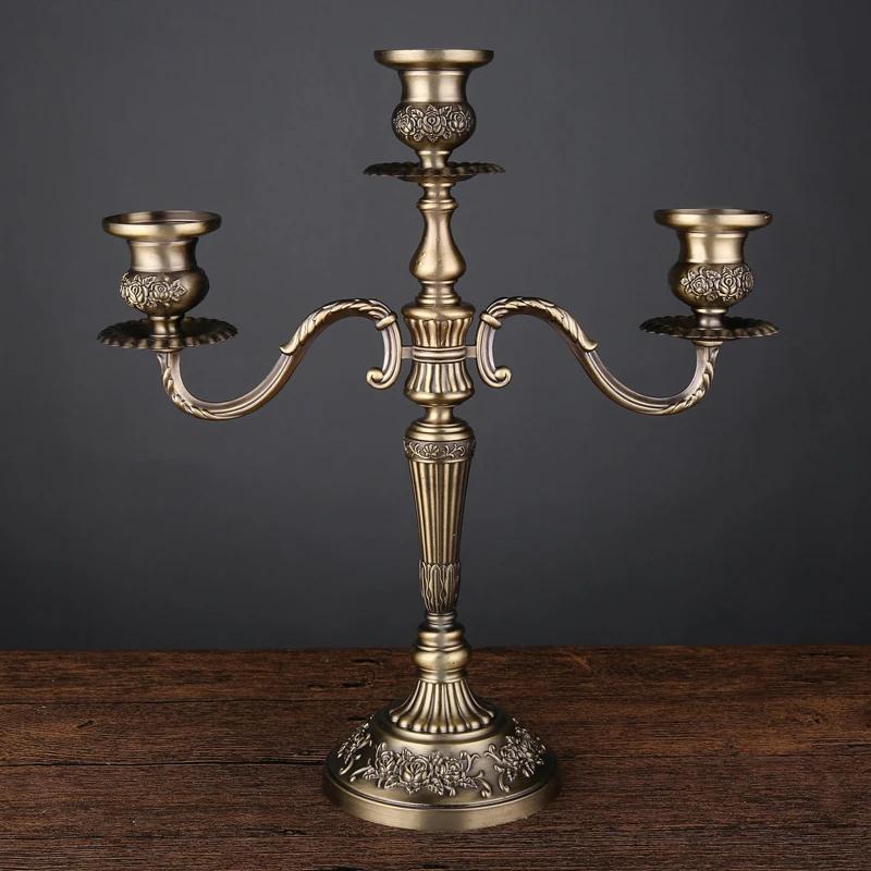 Metal Candle Holders Candlestick Holder Wedding Decorations Romantic Candlelight Dinner Candle Stand Home Decoration Accessorie