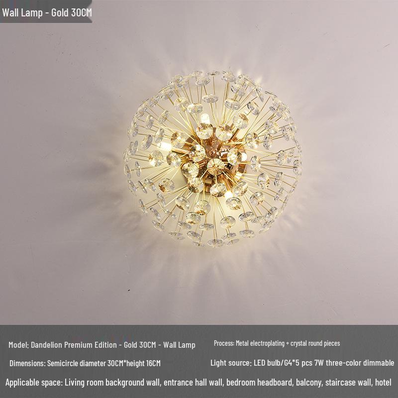 Modern Crystal Dandelion Chandelier for Living Room, Bedroom, or Dining Room - 2025 Style
