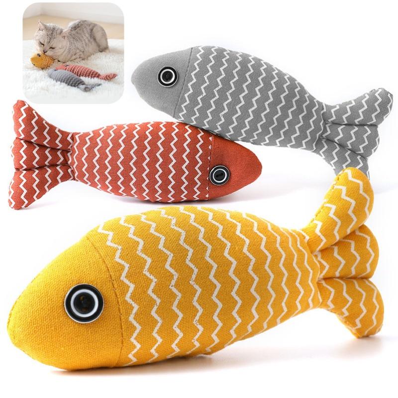 Cross-border Pet Cat Mint Toy For Cats Interactive Catnip Plush Fish Toy