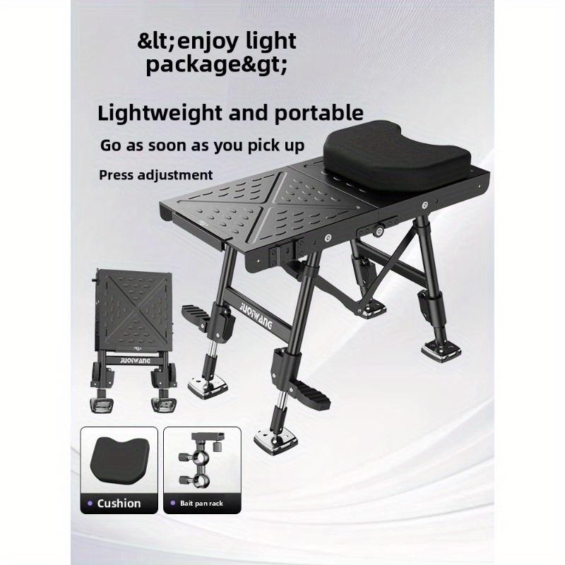 2025 Nova Plataforma de Pesca Multifuncional Telescópica Dobrável Ultraleve de Liga de Alumínio Espessada Pequeno Suporte de Pesca