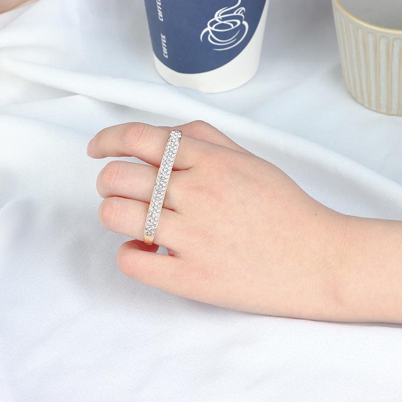 Three Fingers Knuckle Duster Ring Minimalist Stainless Steel Bar Ring