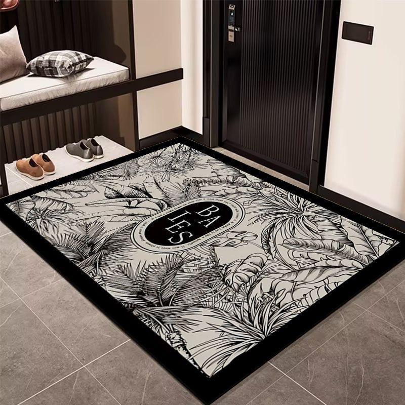 Tapete de banho de terra diatomácea - grosso, absorvente e de secagem rápida com base de borracha antiderrapante para entrada de banheiro