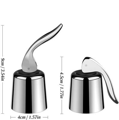 Bouchons de vin pour diamètre intérieur de 17 mm à 20 mm, Bouchons de conservation du vin, Bouchon en plastique avec silicone, Bouchon extensible pour bouteille de boisson