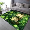 Multiple Sizes Frogs and Lily Pads On Grass Print Carpet Rug for Living Room Bedroom Sofa Doormat Home Decor Non-slip Floor Mat