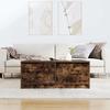 VidaXL Coffee Table with Drawers Smoked Oak 100x100x40 Cm, Center Table, Sofa Table, Accent Table, Side Table, 3328403