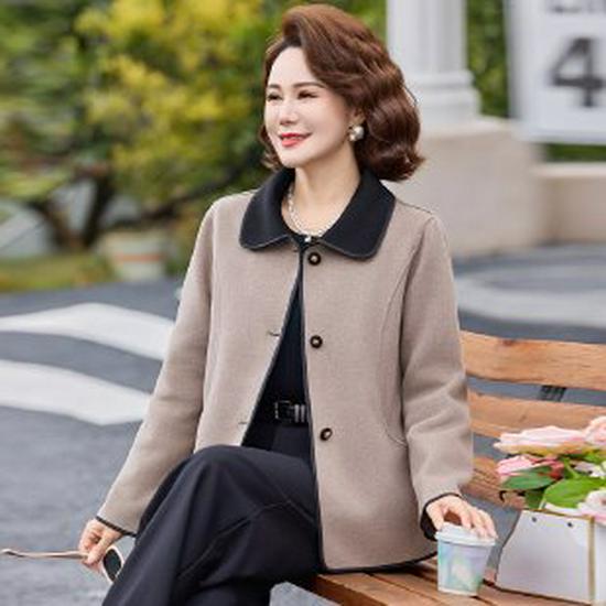 Elegant Spring Collection 2026: Chinese Style Cardigan Jacket for Middle-aged & Elderly Women XL