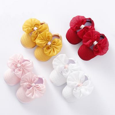 Newborn Baby Shoes Baptism  Baby Girl Bow Shoes  Toddler Prewalker Cute Baby Soft Shoes for 0-12M Kids