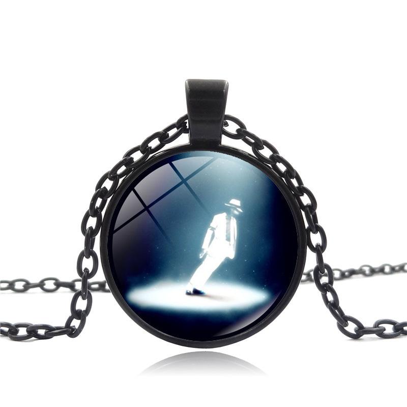 Fashion Pendant Necklace Michael Jackson Picture Gem Necklace