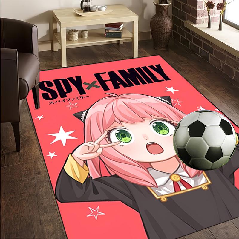 Spy Family Adventure Rug Office Carpet Non-Slip Mat, Chair Rug Floor Covering for Gaming, Bedroom, Living Room , Home Decor Christmas Gift