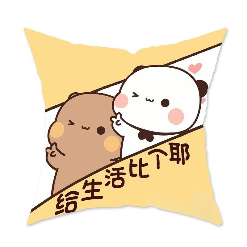 Cute Cartoon Pillow Decorative Sofa Living Room Cushion Bedroom Cartoon Pattern Pillow Back Pillow Lumbar Pillow Case