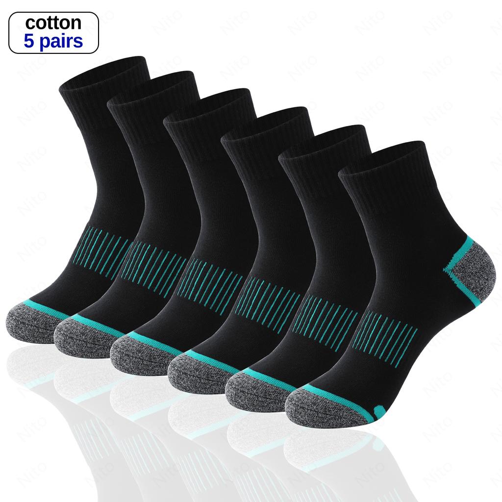 High Quality Lot Men's Socks Casual Breathable Run Sports Socks 5 Pairs Male Cotton Socks Winter Black Socks Men Large Size38-45