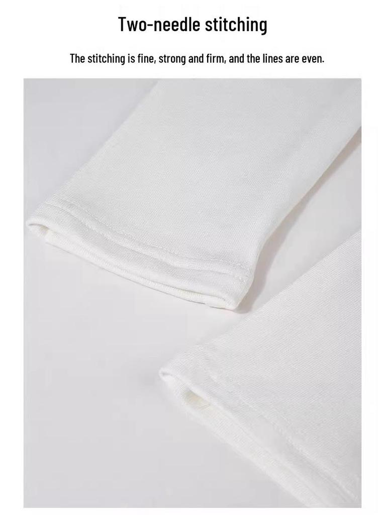 Women's Slim Fit White V-Neck Long Sleeve Base Layer Top with Velvet, Perfect for Autumn and Winter