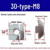 European Profile T-nut: Square T-slot Slider, Types 20/30/40/45, Sizes M3-M8