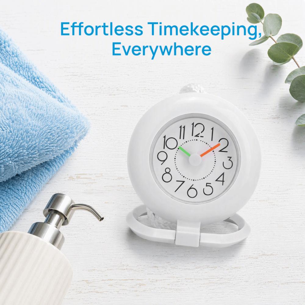 Waterproof Design Shower Clock Plastic Hanging Table Clock Bathroom Wall Clock Home Decoration