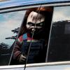 Horror Ghost Doll Car Sticker Auto B-pillar Car Center Column Decor Cover Scratches Waterproof Sunscreen Vinyl Decal Accessories