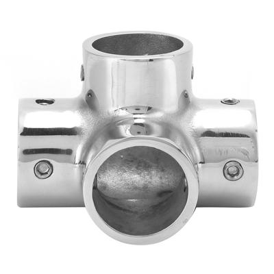 Raccord de main courante 4 voies 1 pouce Connecteur en T Accessoires en acier inoxydable 316 pour yachts bateaux de pêche