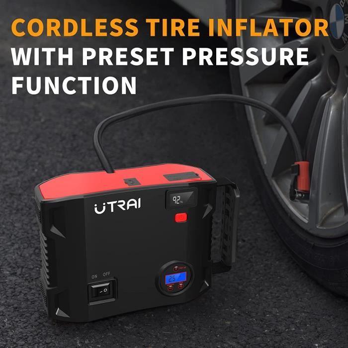 UTRAI Jstar 5 Starthilfe-Batterie - 2000A - Reifenkompressor-Funktion 150 PSI (Bis zu 8,0L Benzin/6,5L Diesel) Schnellladung 3.0