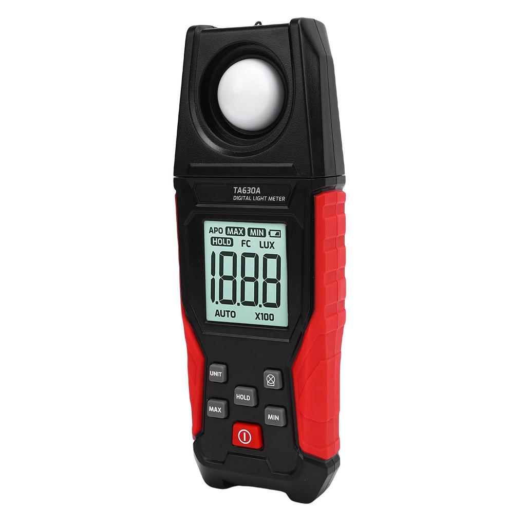 Digital Illuminance Light Meter 0.1 to 200000LX Handheld Light Brightness Measurement Tool with LCD Screen for