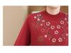 Middle-aged Women's Plus Velvet Knitted Sweater - Winter Base Shirt for Autumn & Winter