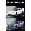 Model Mașină Aliaj Nissan GTR-R34 la Scară 1/24 cu Efecte Sonore Autentice, Jucărie Premium de Colecție pentru Copii și Adulți