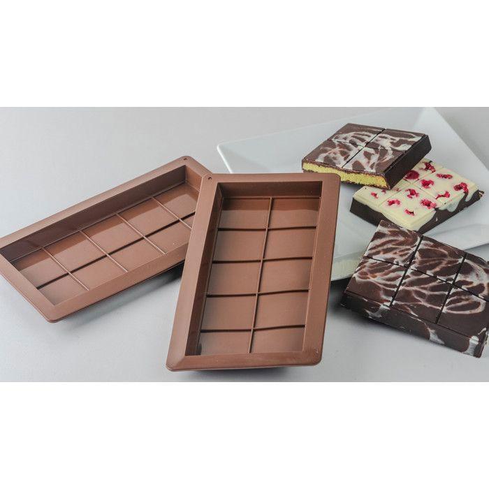 ZECOOK Moule Tablette Chocolat Dubai, Franui - 2PCS - Moule en Silicone sans BPA - Antiadhésif