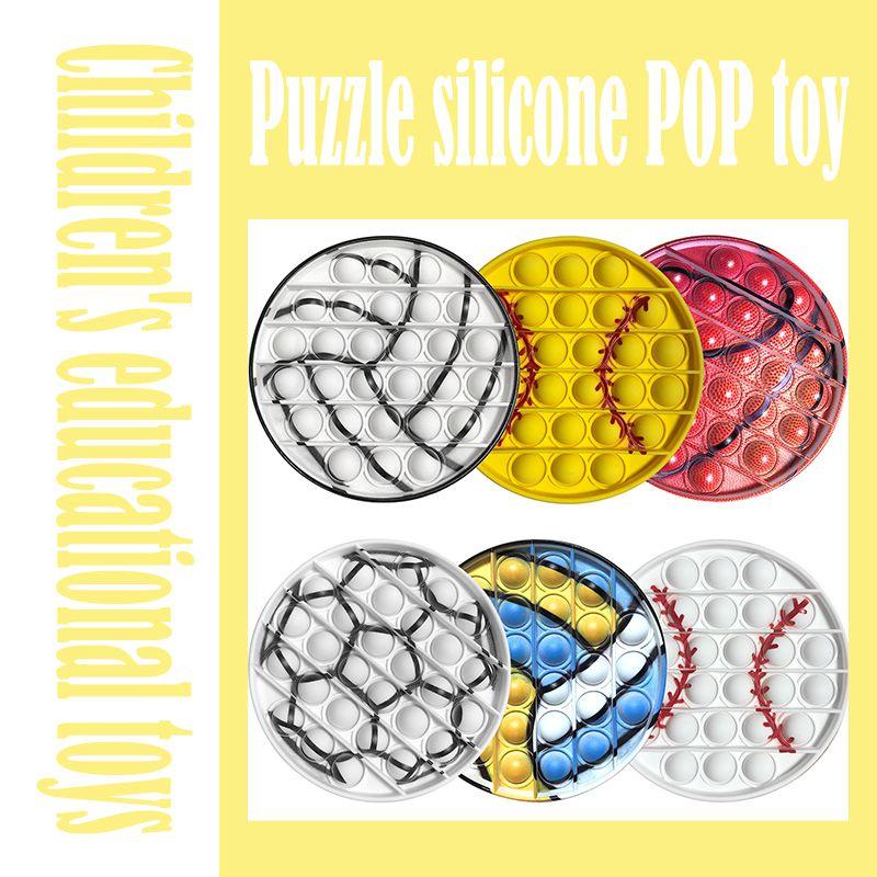 Buntes Baseball Basketball Pop It Fidget Spielzeug für ultimative Stressbewältigung und Spaß