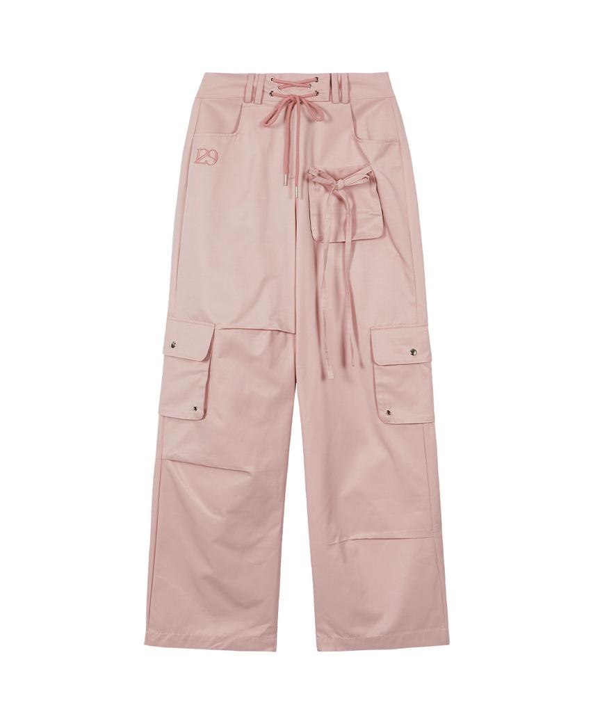 ILLIGO String Cargo Elastic Pants Pink