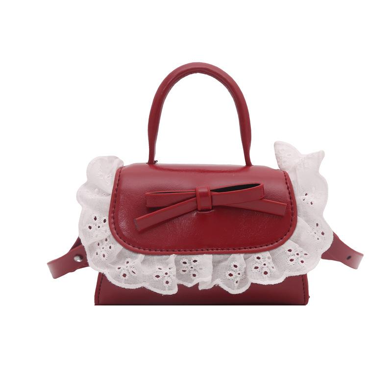 Mini Handbag Bag Women's Fresh and Sweet Lace Shoulder Messenger Bag Fashionable Commuter Bag