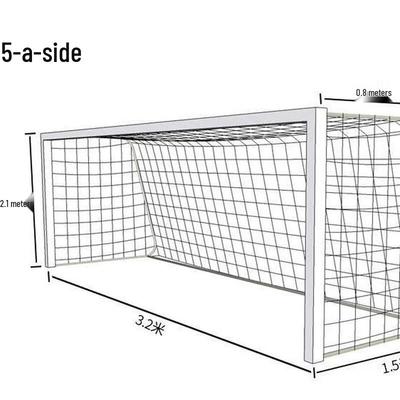 2,5 mm dicke Polyethylen-Polyester 5er-Fußballtornetz