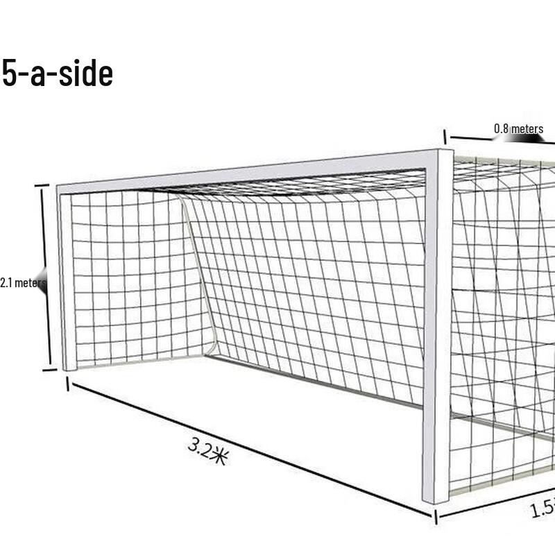 2.5mm Thick Polyethylene Polyester 5-a-side Soccer Goal Net