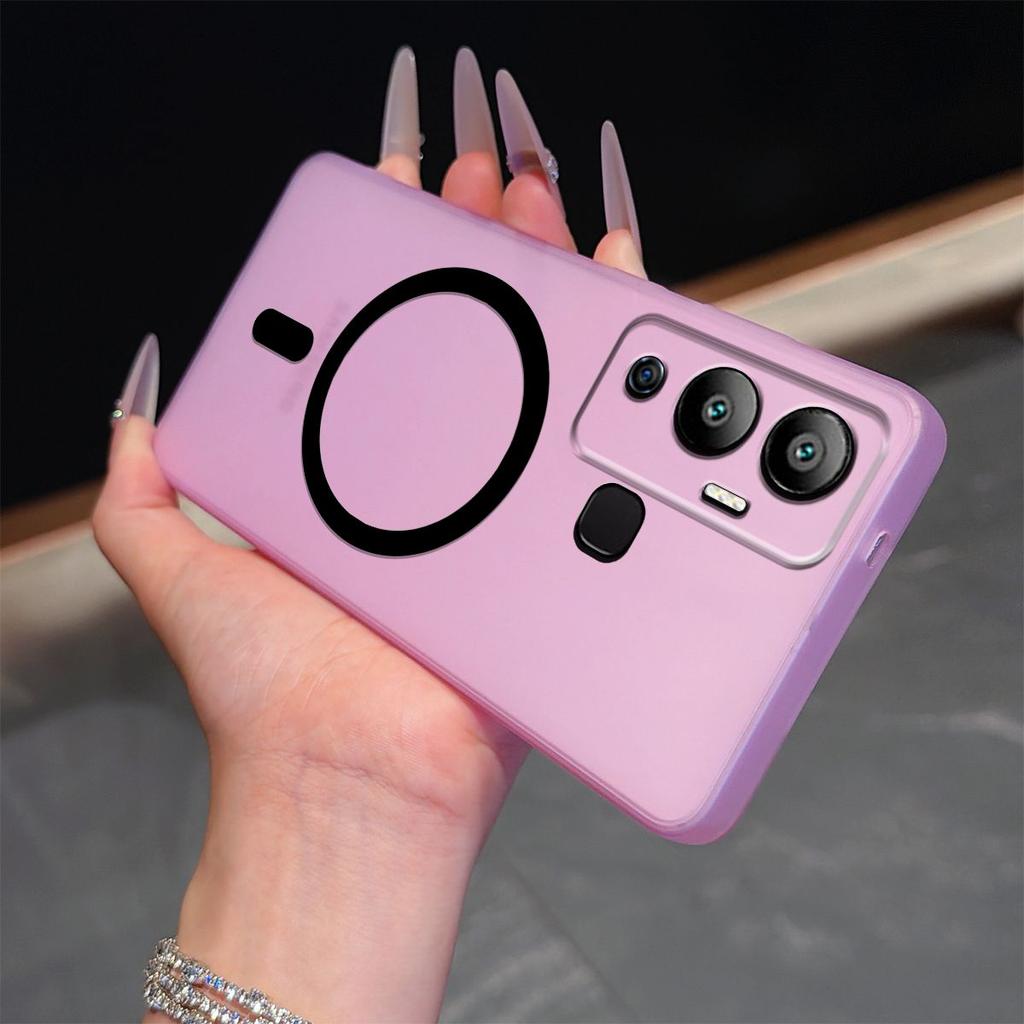 Frosted Semi Clear Magnetic Phone Case for infinix HOT 12 Play Soft TPU Shockproof Cover