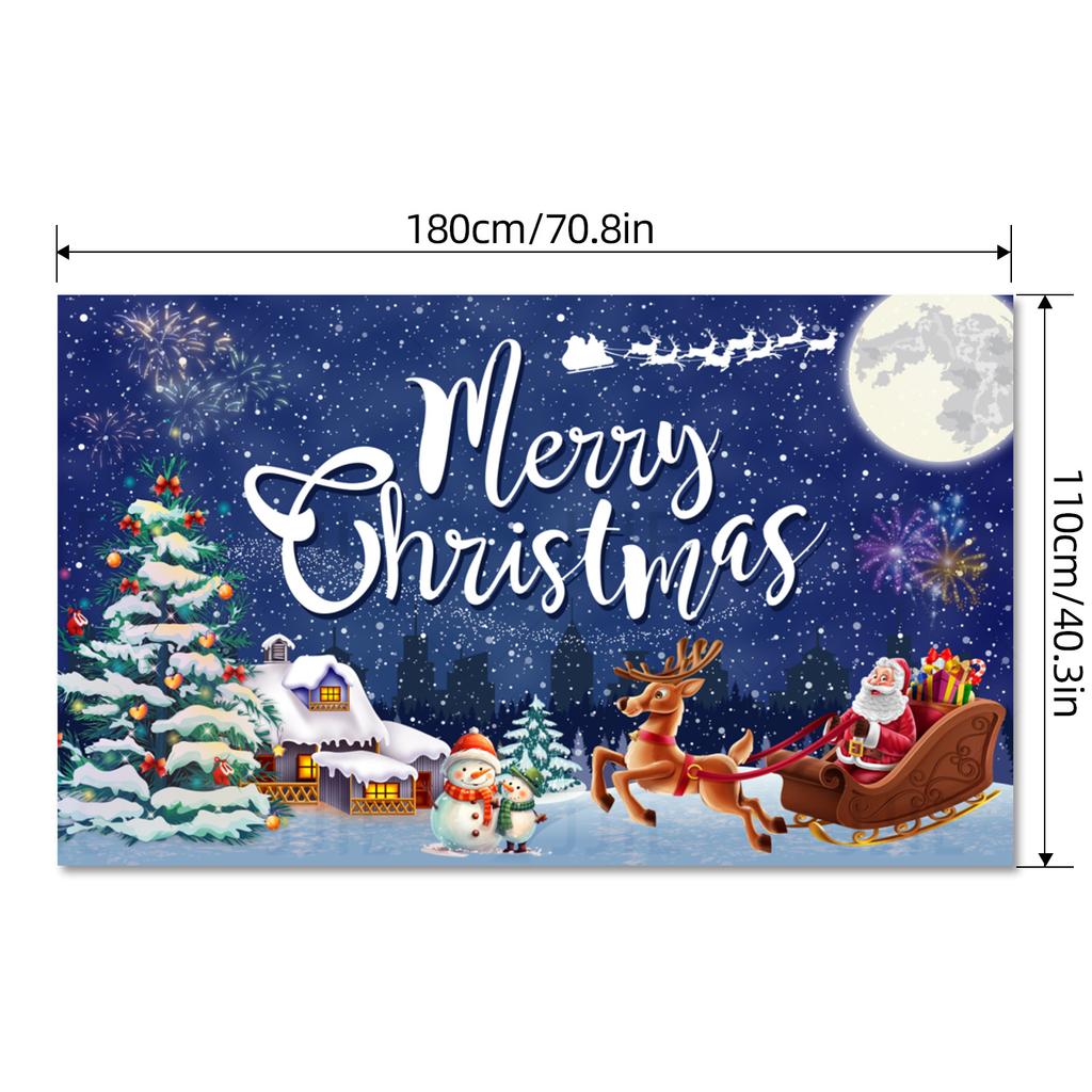 Christmas Background Cloth, Explosive Decorative Banner Hanging Cloth, Camera Couplet Direct Sales
