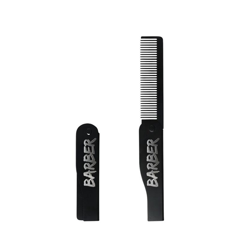 Unisex Hair & Beard Styling Comb - Portable Folding Fine-Tooth Comb for Straightening, Smoothing & Bangs.