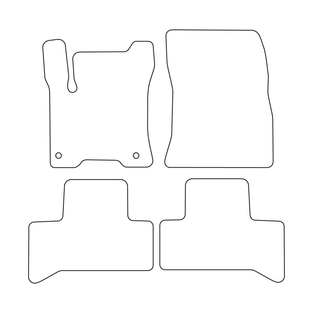 [BLM]ME065 Red - Set of Velour Floor Mats To Fit Mercedes EQA H243 2021- - Red Trim