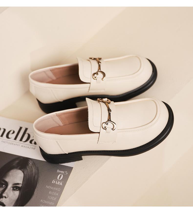 

Туфли на плоской подошве из натуральной кожи Yuexinwang для женской обуви Huizhou Su Yinyin, такие же маленькие кожаные туфли в стиле ретро, универсальные черные мокасины на платформе 40 абрикосовый